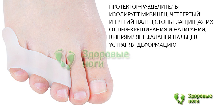 Купить протектор мизинца ноги с фиксацией 3 пальцев в интернет-магазине Здоровые Ноги