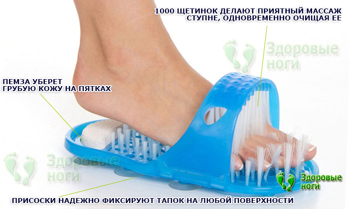 Тапочки Easy Feet могут применяться для мытья ног на даче