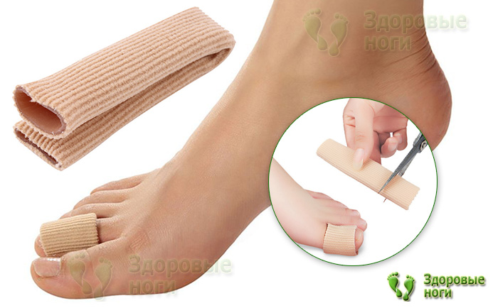 Тканево-гелевая трубка для защиты пальцев стопы 