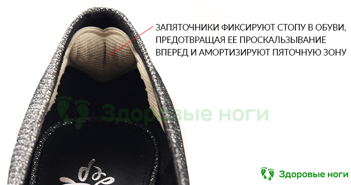 Модельные запяточники в форме сердца для обуви на каблуке фиксируют стопу