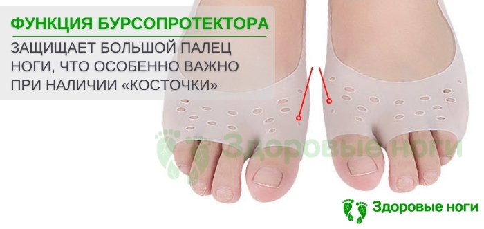 Силиконовые носочки с функцией бурсопротектора