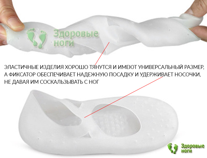 Защитные силиконовые носочки имеют универсальный размер