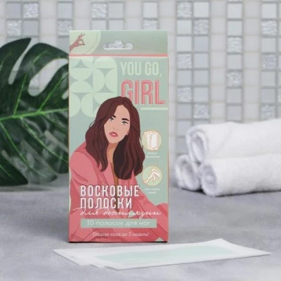 Восковые полоски для депиляции ног You go girl