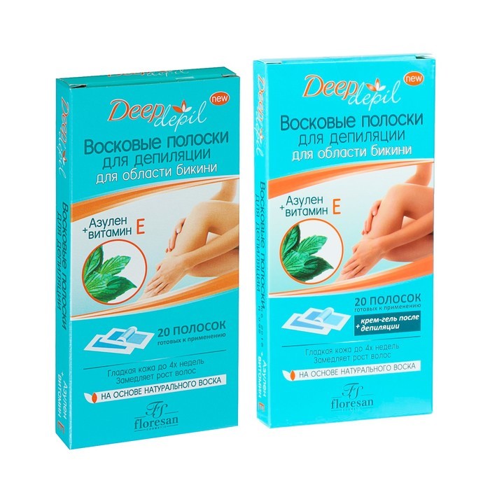Купить восковые полоски Floresan Deep Depil для депиляции области ...