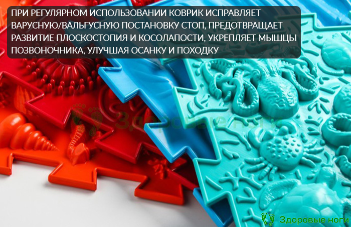 Массажный коврик-тренажёр для детей МИКС «Море» предотвращает развитие плоскостопия Массажный коврик-тренажёр для детей МИКС «Море» предотвращает развитие плоскостопия