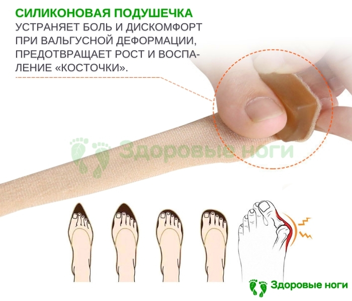 Подушечка для отведения большого пальца стопы Подушечка для отведения большого пальца стопы